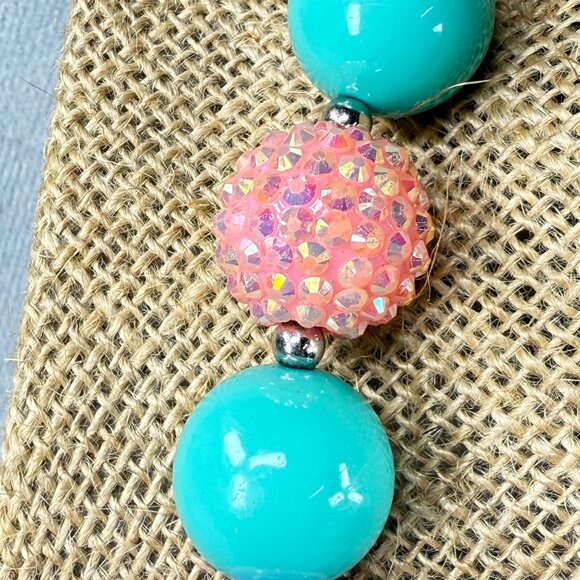 Trolls Pendant Chunky Beaded Necklace Multicolor Pastels Adjustable Women Girls - Picture 10 of 16